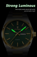 POEDAGAR Fashion Luxury Men Watch Date Week Waterproof Luminous Stainless Steel Watches For Man Business Quartz Men's Wristwatch