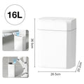 12/16L Smart Sensor Trash Can Bathroom Anti odor Automatic Trash Bin For Toilet White Electric Wastebasket