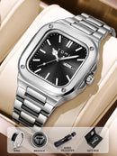 Relogio Masculino TOMI Men's Square Watch