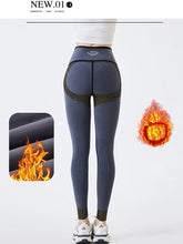 Carregar imagem no visualizador da galeria, BIVIGAOS Grey Fleece Warm Sharkskin Leggings Women Autumn Winter High Waist Tight  Slimming Push Up Butt Lifter Casual Leggings
