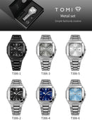 Relogio Masculino TOMI Men's Square Watch