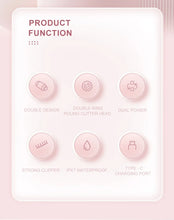 Carregar imagem no visualizador da galeria, Rechargeable Hair Removal Trimmer Dual Head Floating R-Shaped Blade Round Head for Wet Dry Use Waterproof Versatile Hair Clipper
