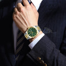 POEDAGAR Fashion Luxury Men Watch Date Week Waterproof Luminous Stainless Steel Watches For Man Business Quartz Men's Wristwatch