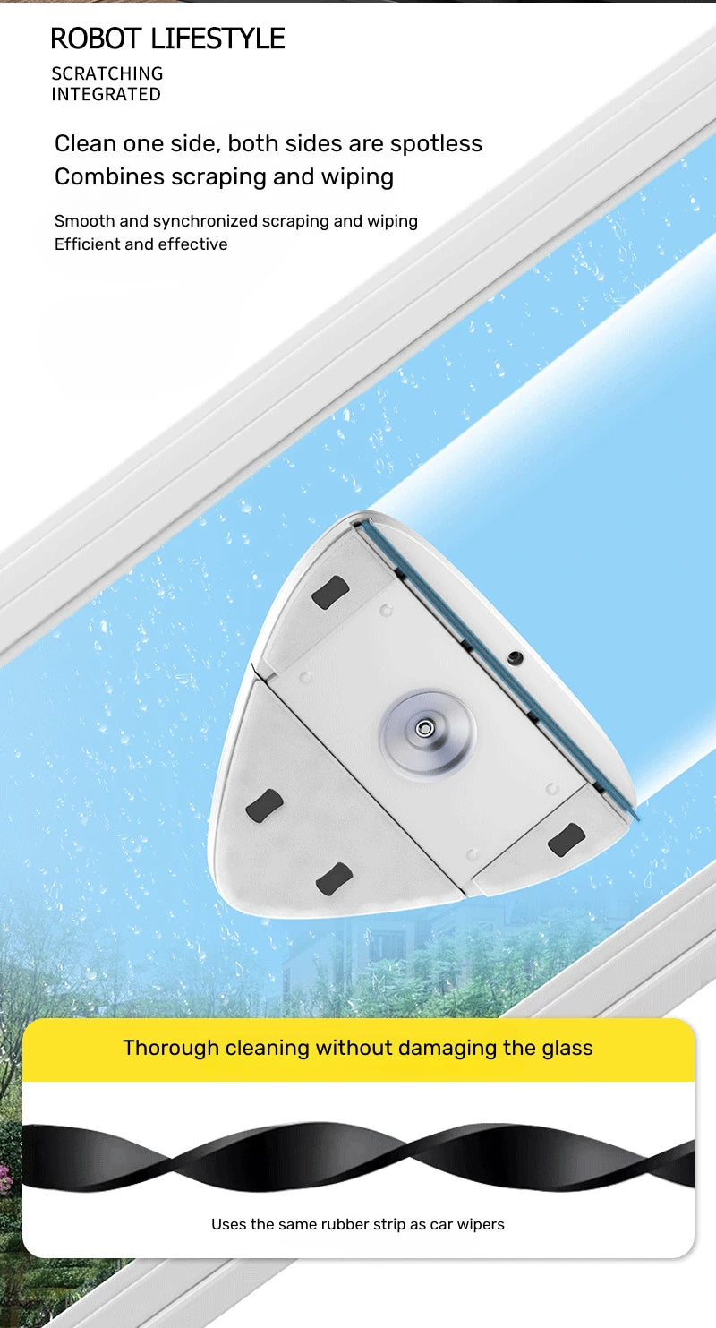 Magnetic Window Cleaner Double Glass Water Anti Pinch Automatic Water Outlet Glass Wiper Adjustable Super Strong Magnet 3mm-35mm
