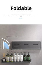 Carregar imagem no visualizador da galeria, Foldable Aluminum Vanity Shelf, 90 Degree, Waterproof, Hanging, Toiletries Organizer, Household Products, No Punch
