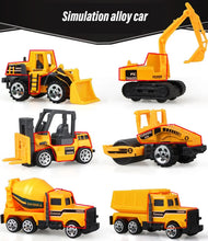 Carregar imagem no visualizador da galeria, 10 In 1 Construction Toys Truck Storage Die-cast Vehicle Transporter Car Set Excavator Dump Truck Digger Backhoe for Kids Gift
