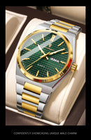 POEDAGAR Fashion Luxury Men Watch Date Week Waterproof Luminous Stainless Steel Watches For Man Business Quartz Men's Wristwatch