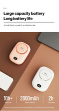 Carregar imagem no visualizador da galeria, Mini Portable Outdoor Hand Fan Hanging Neck Fan USB Charging 2000mAh Battery Powered Wireless Table Air Cooling Fan
